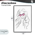 thumbnail image 4 of Stupell Industries Art Deco Leila Pink Heart Sunglasses Black Framed Giclee Art, 12 x 18, by Martina Pavlova, 4 of 8