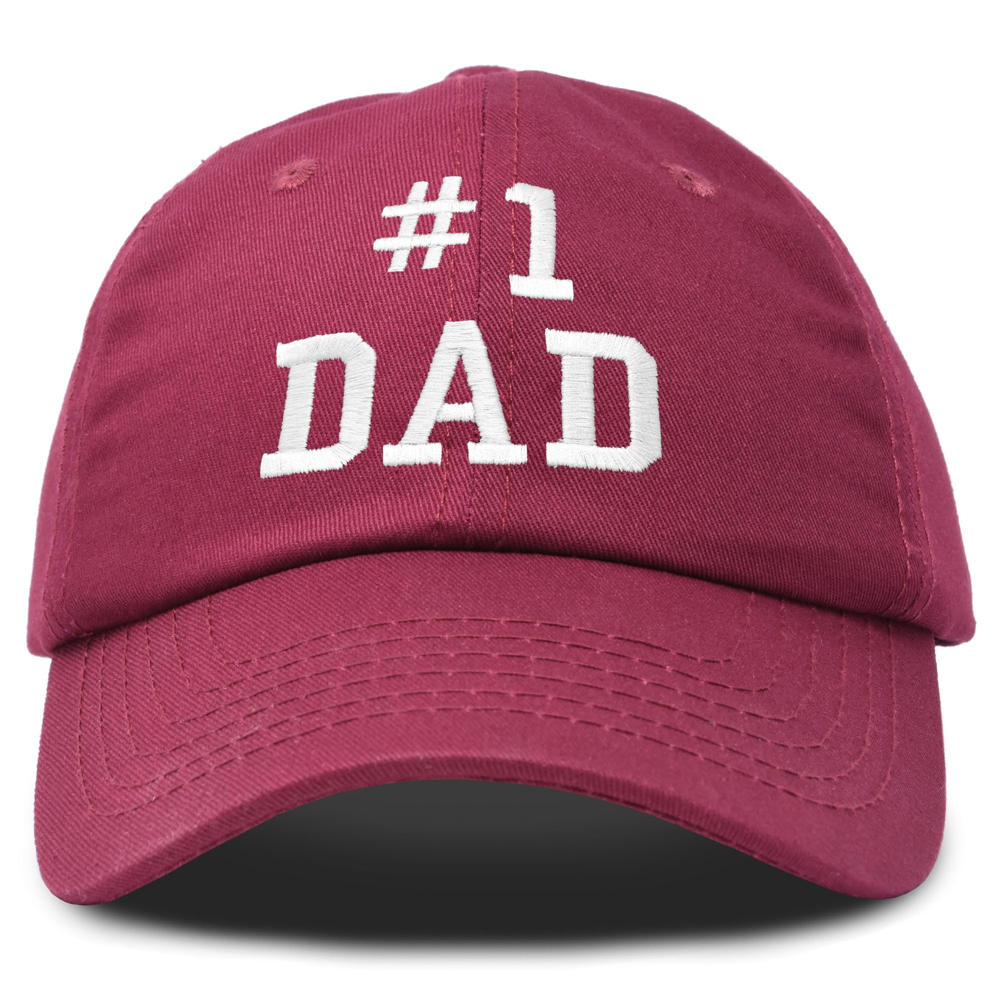 DALIX #1 Dad Hat Number One Fathers Day Gift Embroidered Baseball Cap in  Light Blue 