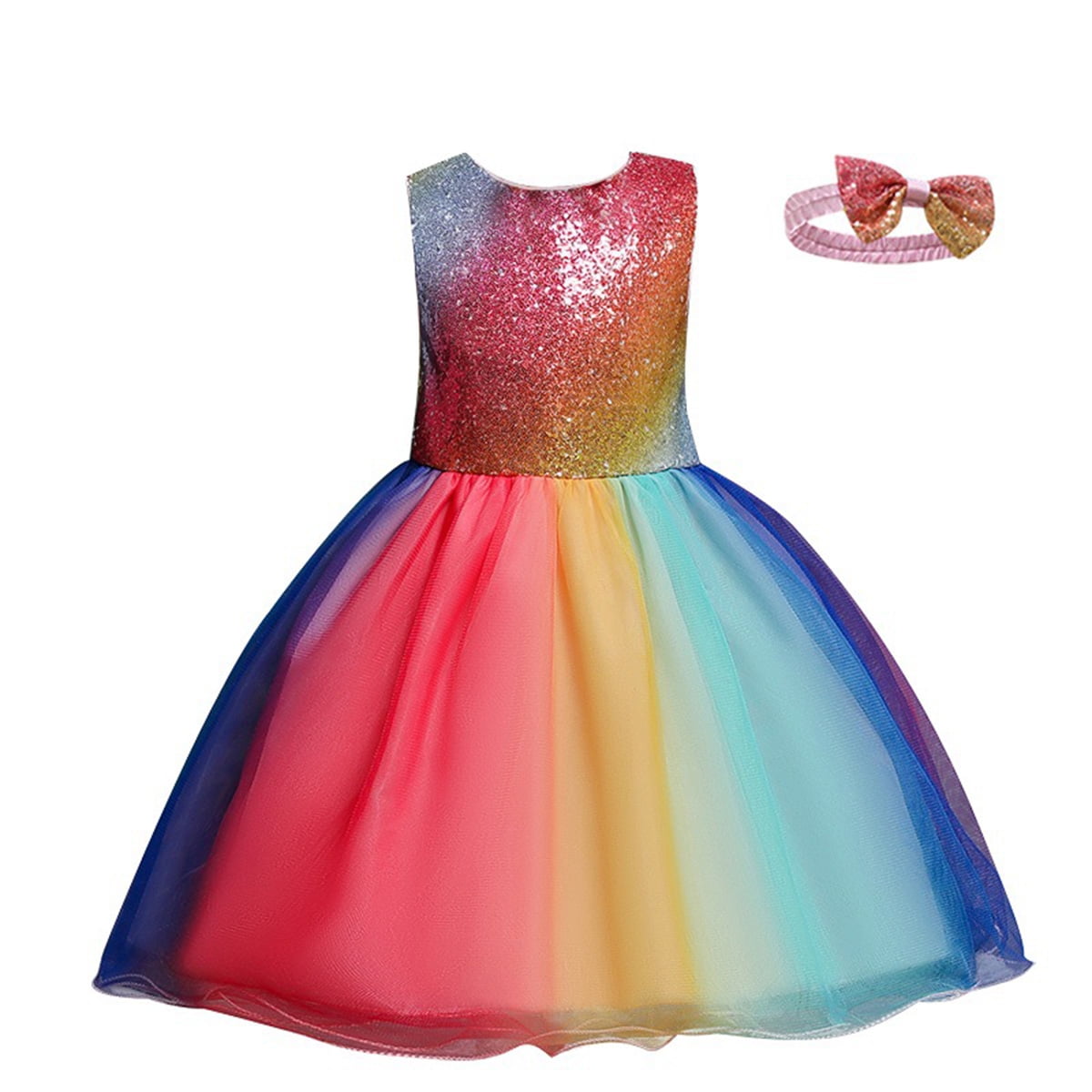 Toddler Kids Girls Summer Dot Print Princess Dress Bowknot Sleeveless Playwear Sundress for 3-9 Years Old