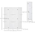 thumbnail image 3 of HOMCOM 4-Panel Privacy Screen with Storage Shelf Foldable Design White, 3 of 10