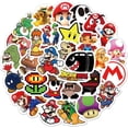 thumbnail image 1 of 50pcs Super Mario Bros Stickers for Kids and Teens, Cool Cartoon Game Stickers for Laptop Water Bottle Phone Luggage Skateboard(Super Mari), 1 of 4