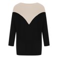 thumbnail image 5 of Fesfesfes Women Sweaters Long Sleeves Round Neck Color Block Loose Tops Blouse Thread Knitted Sweater Plus Size $10, 5 of 7