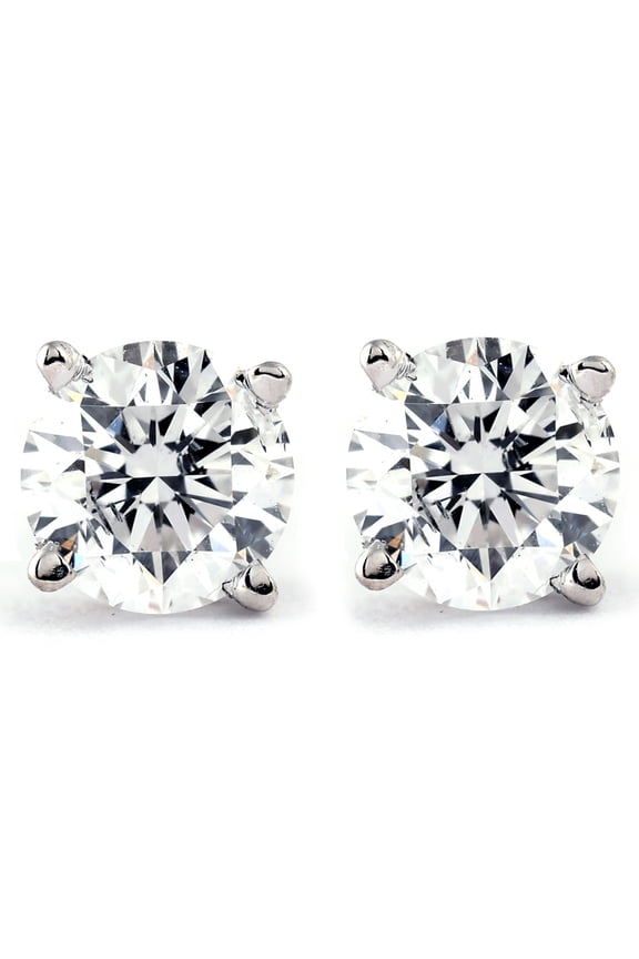 Pompeii 1/2 Ct TW Diamond Studs in 14k White Gold (I/J,I2-I3)
