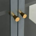 thumbnail image 5 of vidaXL Buffet Anthracite 75x35x105 cm Acier et Verre, 5 of 5