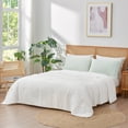 thumbnail image 4 of Amelie Home Twin Waffle Cooling Comforter – Reversible Lightweight Blanket for Hot Sleepers, White 68"x90", 4 of 5