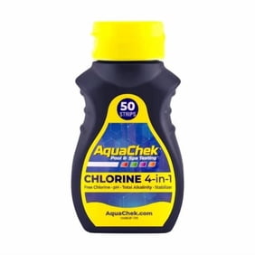 AquaChek 2 Yellow Swimming Pool Spa Chlorine 4 in 1 Test Strips Aquacheck 50pk