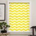 thumbnail image 4 of Yellow Moire Semi Sheer Curtains Drapes for Living Room, Bedroom, French Doors Window 96 Inches Long, Water Ripple Stripe Farmhouse Rod Pocket Chiffon Curtain Drapery Voile Draperies Panel, 4 of 6