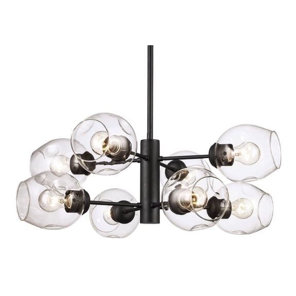 Trans Globe Lighting PND-2125 BK Clusters 8 Light 26" Wide Pendant - Black