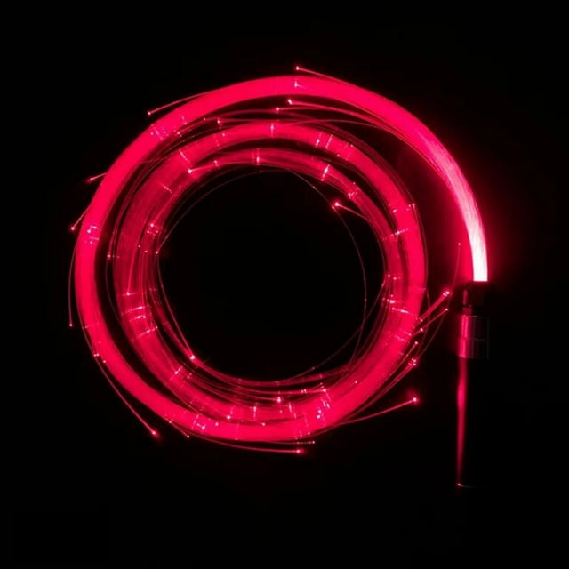 Aodebiao LED Fiber Optic Whip Rechargeable Dance Light Up Party Performance Glow Toy with 7 Colors 20 Effects for Concerts Festivals Night Shows