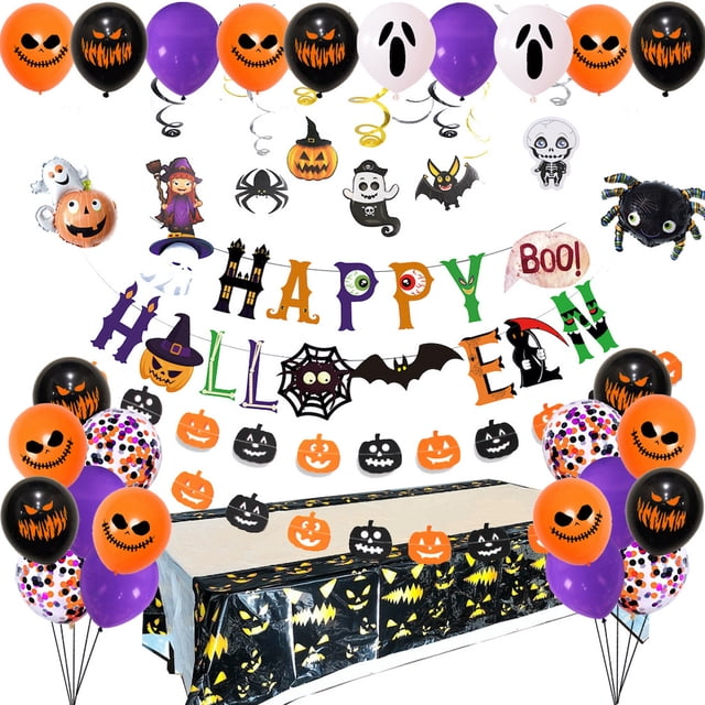 Kit de globos de látex para fiestas de Halloween, 37 unidades