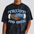 thumbnail image 2 of 14 University Blue 14s Washed Shirt, Trust No One Snake, Shirts Match Sneakers, 2 of 3