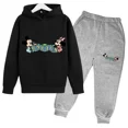 thumbnail image 3 of Traje con capucha para niños de Disney-Minnie Mouse, ropa clásica de anime, conjunto informal para vacaciones, moda para niños y niñas, primavera y otoño, 3 of 5