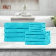 thumbnail image 2 of Superior Eco-Friendly Cotton Solid 12-Piece, Turquoise, Towel Set, 2 of 5