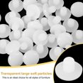 thumbnail image 4 of Bumpers de mesa de vidrio Uxcell, 50 Pcs 10mm Bumpers de goma blanca con tallo para puertas de gabinete, almohadillas de pie de fondo plano, blancas, 4 of 7