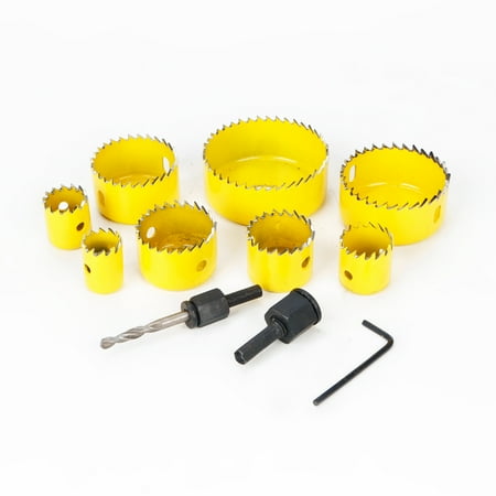Recessed Lighting Hole Saws 8PCS/13PCS Down Lights Holes Cutters Opener Saw Holesaw Kit Set Drill Bit Hole Saw Power Tool Metal Holes Drilling Kit with Mandrels ()
