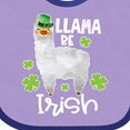 thumbnail image 4 of Inktastic St. Patrick's Day Llama Be Irish with Green Shamrocks Boys or Girls Baby Bib, 4 of 4