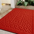 thumbnail image 6 of Hiroekza Dirt Trapper Door Mat Non-Slip Machine Washable Entry Rug 60x40cm PVC Embossed Welcome Mat for Front & Back Door Red, 6 of 6