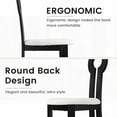 thumbnail image 2 of Vintage Solid Wood Dining Chairs - Set of 2 with Sheep Plush Backrest (Armless for Small Spaces), 2 of 26