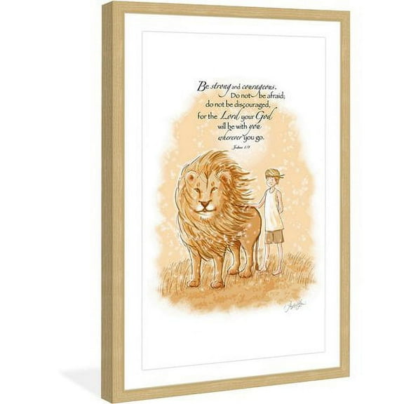 Marmont Hill "Be Strong" by Phyllis Harris Framed Painting Print