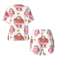 thumbnail image 5 of Lsque Sloth with Donuts1 Women's Short-Sleeved Pajama Set - 2 Piece Soft and Lightweight Sleepwear Set-X-Large, 5 of 9