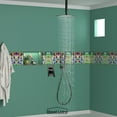 thumbnail image 2 of Boyel Living 10 Inch Matte Black High Pressure Ceiling Mount Spray Patterns Shower System with Handheld Shower Nozzle, 2 of 7