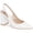 white, variant on Women's Pointed Toe Block Heel Pumps Slingback Chunky Heel Slip On Work Party Dress Shoes