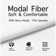 thumbnail image 6 of Mossimo 3-Pack Men's T-Shirts, Soft Micro Modal Basic Casual Tees, Plain Undershirts for Men, Navy/Grey/Red, L, 6 of 6