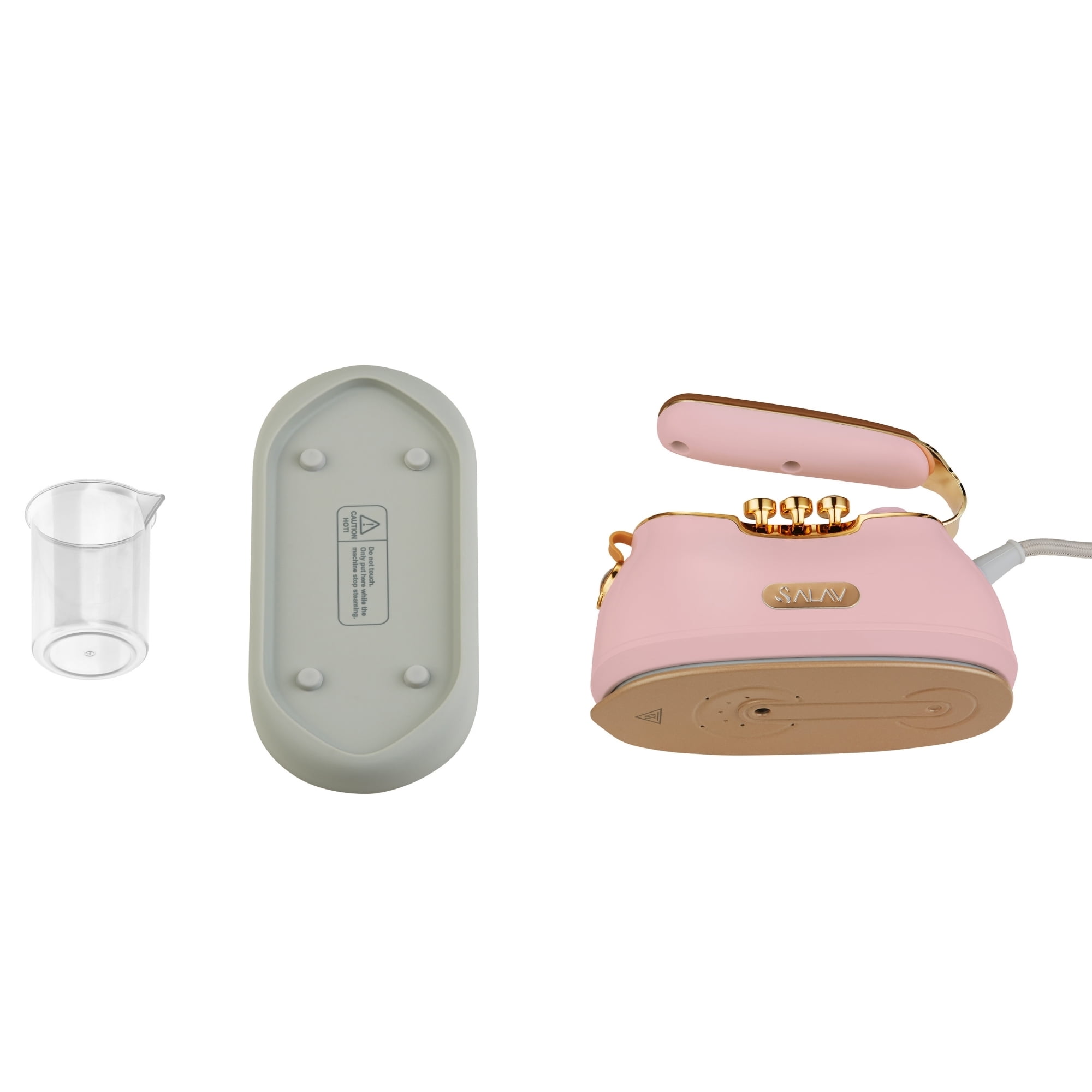 SALAV Retro Edition Iron+Steamer and Fabric Shaver Set, Rose