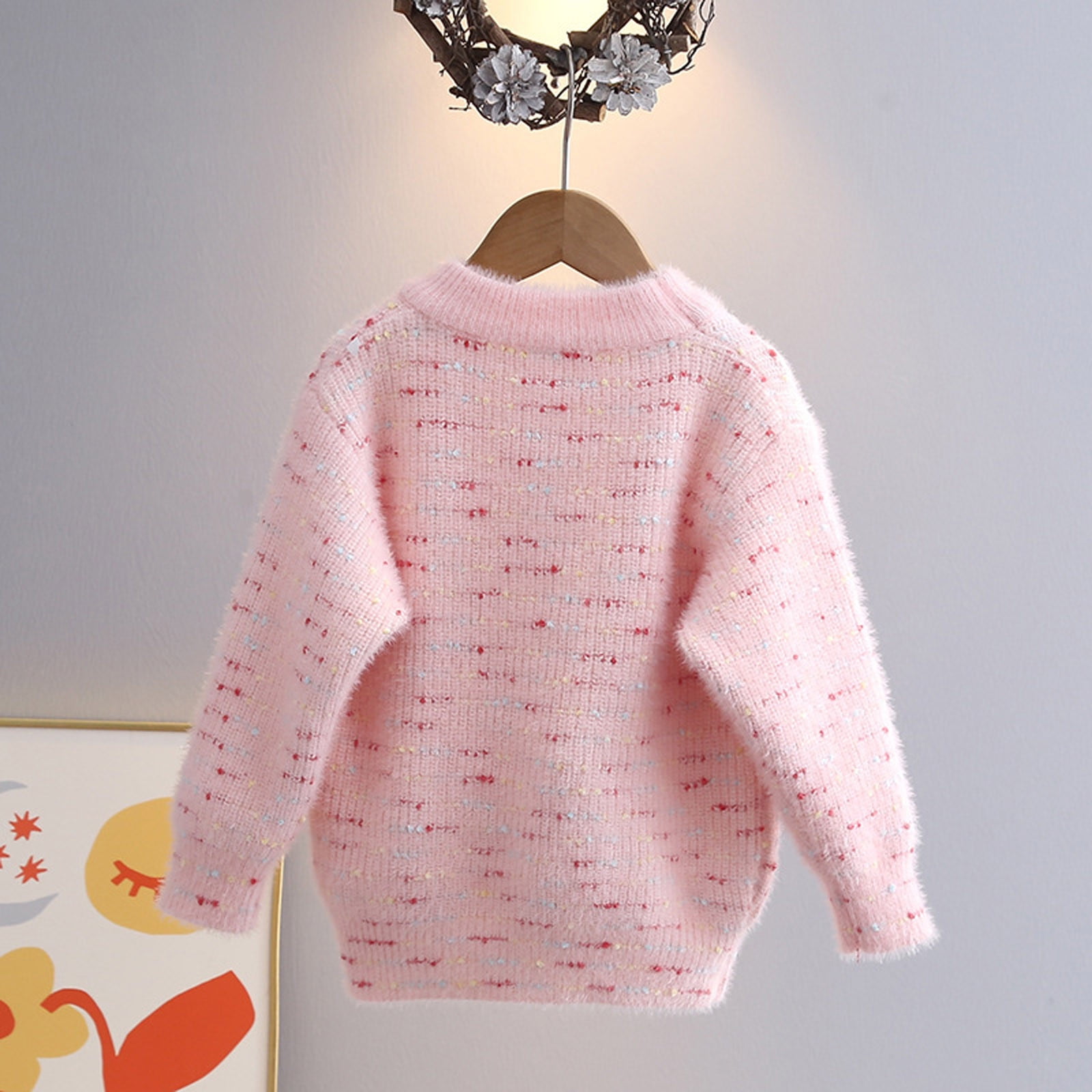 Pull Maman "Sister" Brodé Fleuri Pour Bébé Fille - Manches Longues, Col Rond - Taille 4 Ans