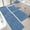 Blue, variant on Bathroom Rugs Set 5 Piece, Plush Absorbent Bath Mats for Bathroom, Non Slip Machine Washable Bath Mat Set with Toilet Cover, Bath Runner and U-Shaped Contour Toilet Rug, Light Grey