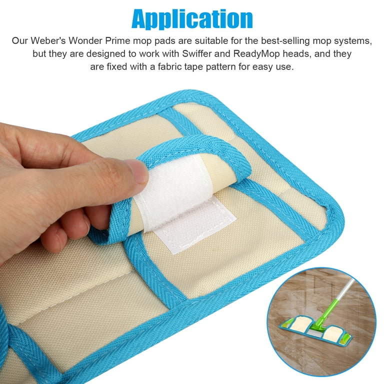 TSV 4Pcs Cleaning Pads Fit for Swiffer Sweeper Mop, Microfiber