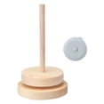 thumbnail image 2 of Yarn Holder Wooden Spinning Knitting Tools Beginner Crochet Accessories Stand Sewing Thread Spool Wool Ball Winder Rotation, 2 of 7