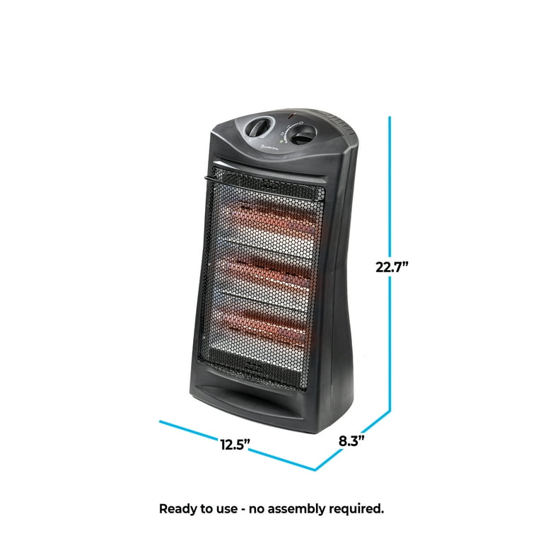 Comfort Zone Quartz Tower Space Heater with Thermostat