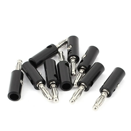 9Pcs 4mm Wire Audio Banana Male Plug for Speaker Amplifier Binding