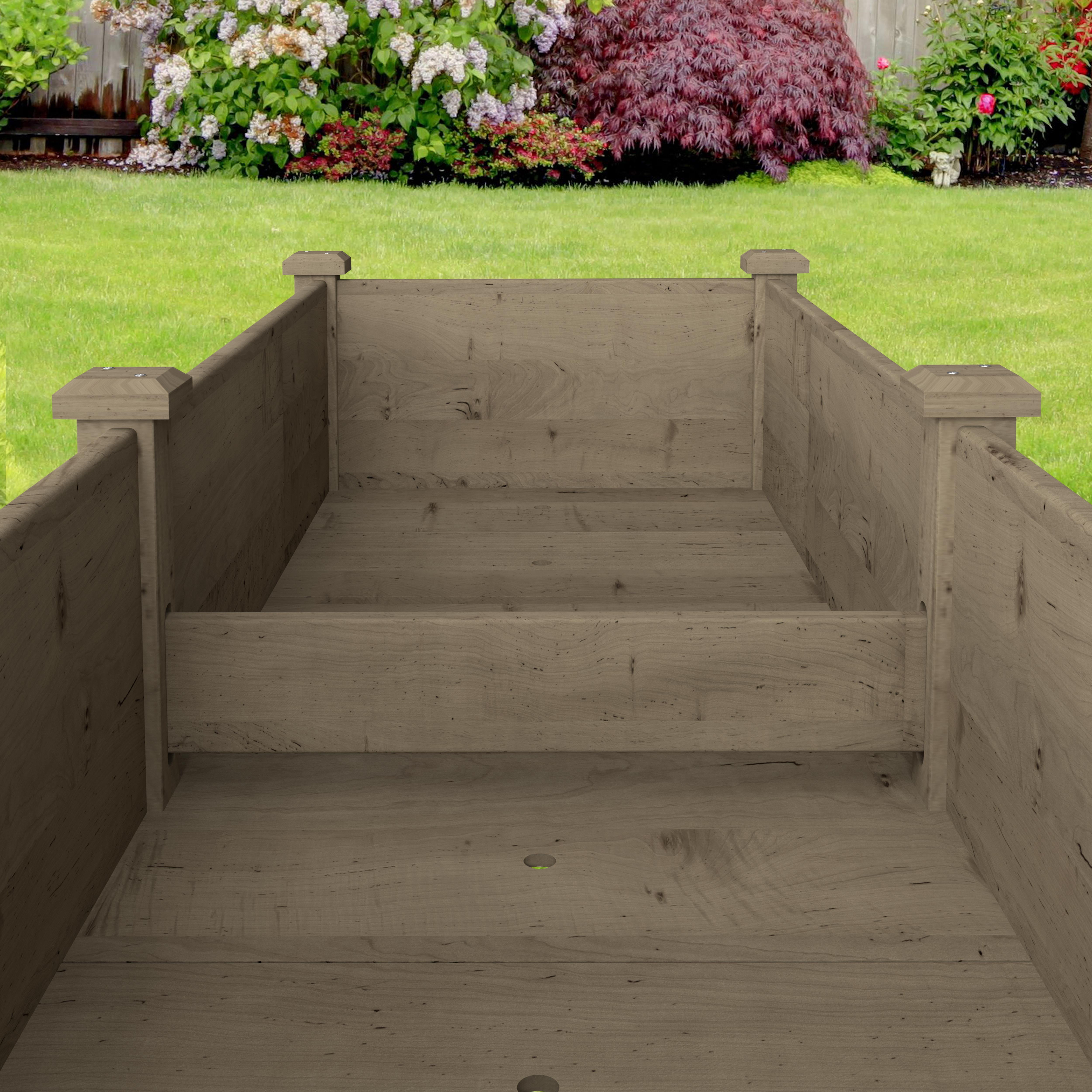 VEIKOUS 72.4"H Cedar Raised Garden Bed, 6.8 Cu Ft Elevated Planter Box for Vegetables, Flowers, Herbs w/Drainage Holes, Brown