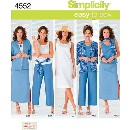 Simplicity Women's Size 20W-28W Dress & Top Pattern, 1 Each