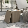 thumbnail image 2 of vidaXL Patio Table with Removable Lid Light Brown Polypropylene, 2 of 7