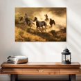 thumbnail image 2 of Elephant Stock Western Cowboys Wall Art - Horizontal Canvas Wall Art - Living Room Wall Decor - Our America Canvas - Orange And Green Decor - 24" x 16", 2 of 8