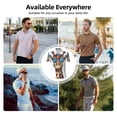 thumbnail image 5 of Sikiie American Giraffe Style Print Men's Short-sleeved POLO Shirts, Button-down Shirts and T-shirts are Suitable for Vacation, Leisure and Business-XX-Large, 5 of 6