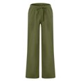 thumbnail image 5 of Men's Fashion Solid Color Slim Loose Casual Pants, Waist with Pockets Trousers for Streetwear and Daily Outings,Army Green,L, 5 of 7