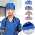 thumbnail image 1 of Women Scrub Cap Unisex Nurse Adjustable Cotton Reuseable Surgical Hats, 1 of 4