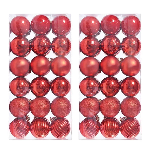 Ganfancp 72Pcs Árbol de Navidad Bola Adorno Colgante Hogar Fiesta Decoración 4Cm Rebajas Flash Deals Bola de Navidad de 4 Cm*72