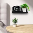 thumbnail image 5 of Juego de 2 estantes de pared negros – Estante de pared flotante de acrílico, estantes de pared sin taladro con 4 clips para cables, estantes de pared de almacenamiento de acrílico para sala de estar,, 5 of 5