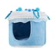 thumbnail image 3 of Nido cálido para loros, cama para acurrucarse, fácil de colgar, accesorios para jaula, forro polar suave Azul, 3 of 9