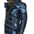 thumbnail image 5 of White Mark Women's Metallic Hooded Puffer Coat, 5 of 6