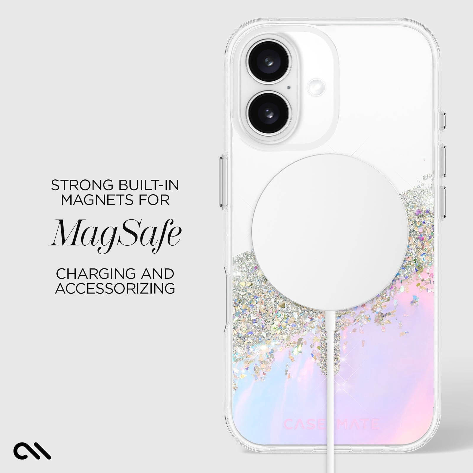 Case-Mate Apple iPhone 16 Soap Bubble Karat MagSafe Compatible Case - Iridescent