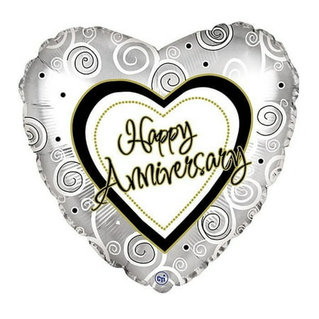 MIAMI FLOWERS DESIGN 'I Love You' Balloons - Anagram SuperShape Happy Valentines Day Swirly Hearts Holographic Iridescent