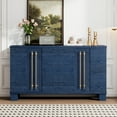 thumbnail image 2 of Sideboard Buffet Cabinet with Storage, 60" Large Buffet Cabinets with 4 Doors and Adjustable Shelves, Coffee Bar Cabinet Console Table with Metal Handles for Kitchen Dining Room, Navy, 2 of 9