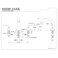 thumbnail image 4 of Kingston Brass Kingston Brass Royale Two Handle Roman Tub Filler, 4 of 4