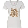 thumbnail image 3 of Inktastic Chapter 40 Fortieth Birthday Leopard Print Women's V-Neck T-Shirt, 3 of 5
